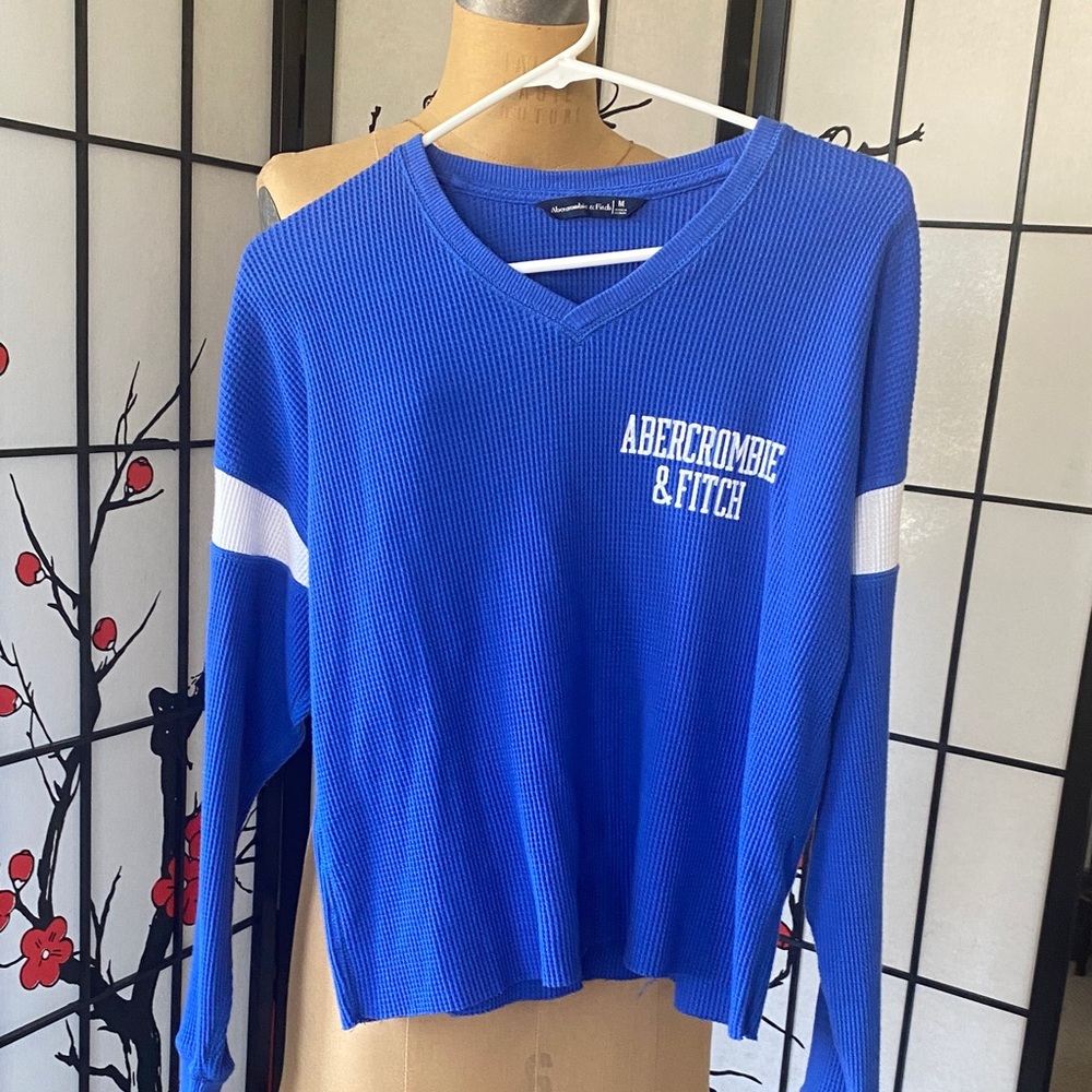 Abercrombie & Fitch Royal Blue V-Neck Sweatshirt